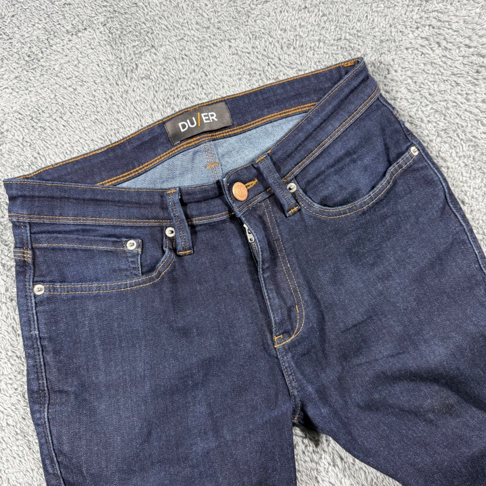 DU/ER L2X Slim Fit Jeans Mens 30x30 Dark Indigo Performance Denim Pants Stretch